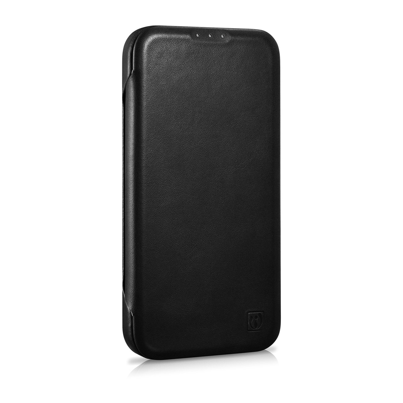 iCarer CE Oil Wax Premium Folio-etui i læder til iPhone 14 Plus Magnetisk Flip MagSafe Black