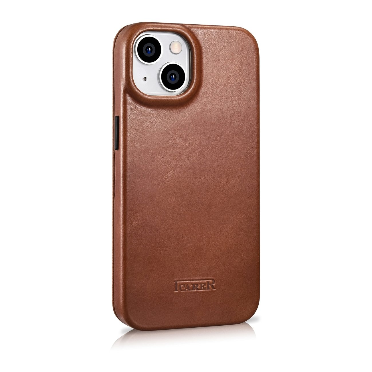 iCarer CE Oil Wax Leather Folio Case iPhone 14 Plus MagSafe Flip Case Brown (AKI14220707-BN)