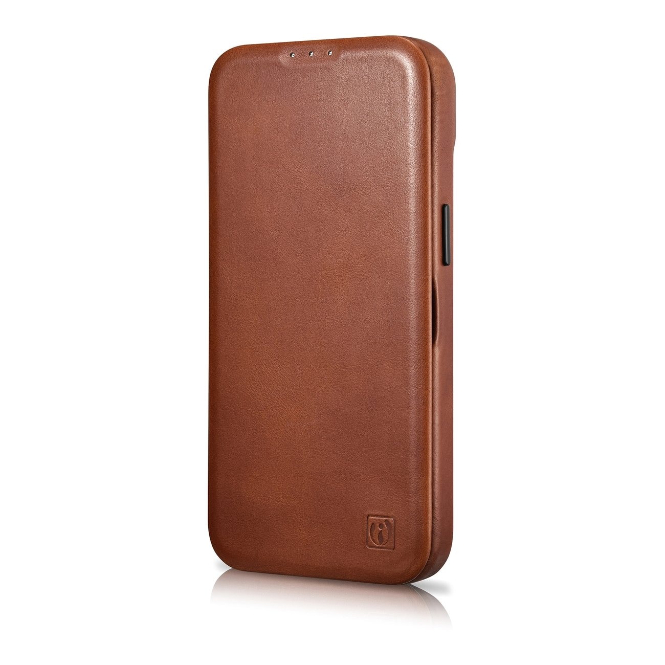 iCarer CE Oil Wax Leather Folio Case iPhone 14 Plus MagSafe Flip Case Brown (AKI14220707-BN)