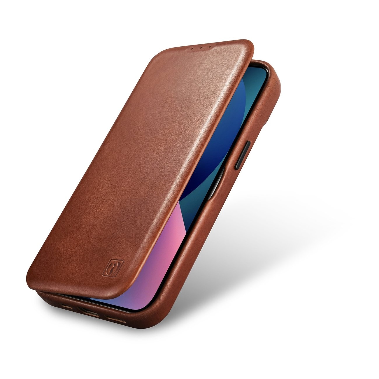 iCarer CE Oil Wax Leather Folio Case iPhone 14 Plus MagSafe Flip Case Brown (AKI14220707-BN)