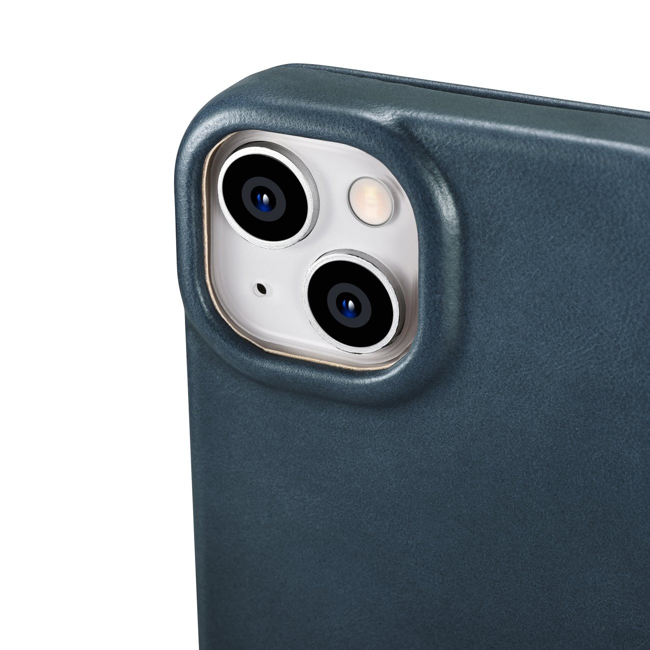 iCarer CE Oil Wax Leather Folio Case iPhone 14 Plus MagSafe Magnet Flip Blue (AKI14220707-BU)
