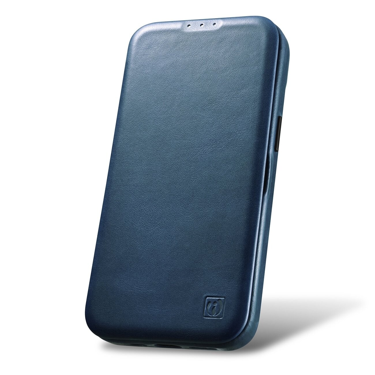 iCarer CE Oil Wax Leather Folio Case iPhone 14 Plus MagSafe Magnet Flip Blue (AKI14220707-BU)