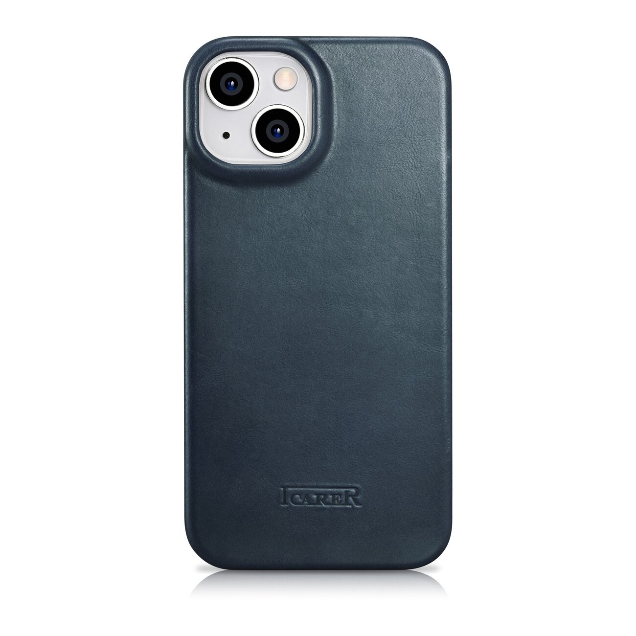 iCarer CE Oil Wax Leather Folio Case iPhone 14 Plus MagSafe Magnet Flip Blue (AKI14220707-BU)