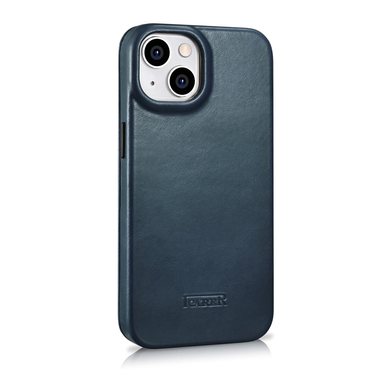 iCarer CE Oil Wax Leather Folio Case iPhone 14 Plus MagSafe Magnet Flip Blue (AKI14220707-BU)
