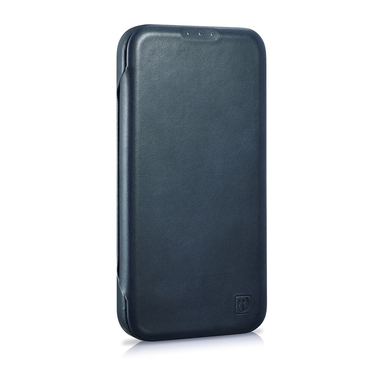 iCarer CE Oil Wax Leather Folio Case iPhone 14 Plus MagSafe Magnet Flip Blue (AKI14220707-BU)