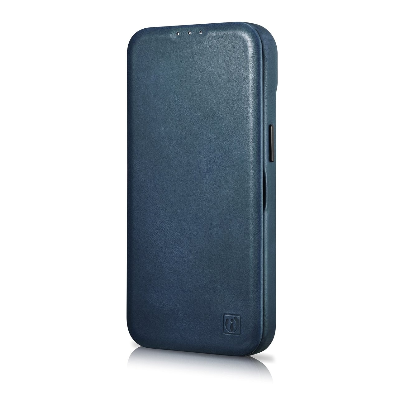 iCarer CE Oil Wax Leather Folio Case iPhone 14 Plus MagSafe Magnet Flip Blue (AKI14220707-BU)