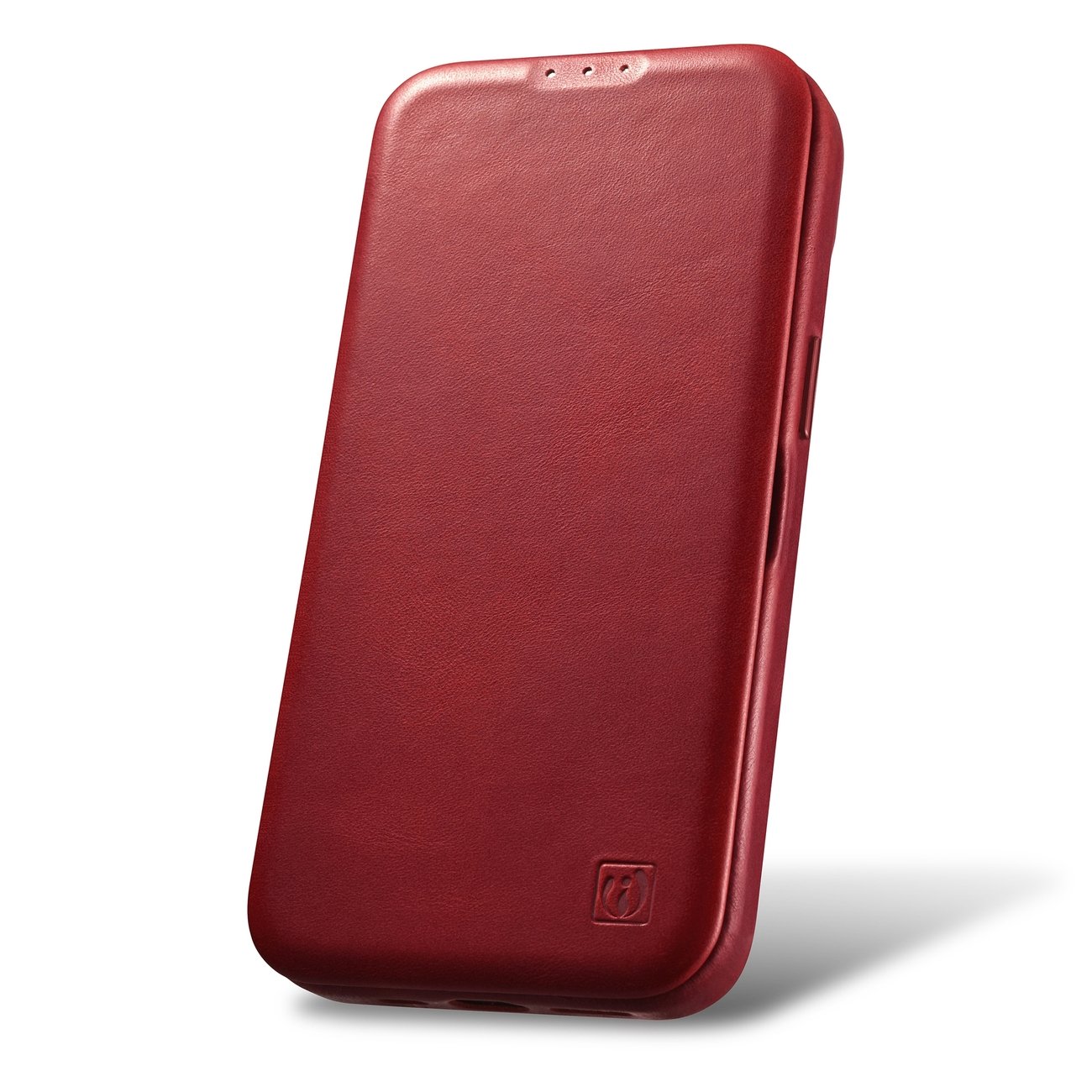 iCarer CE Oil Wax Premium Folio-iPhone 14 Plus Magnetisk flip MagSafe Etui Red (AKI14220707-RD)