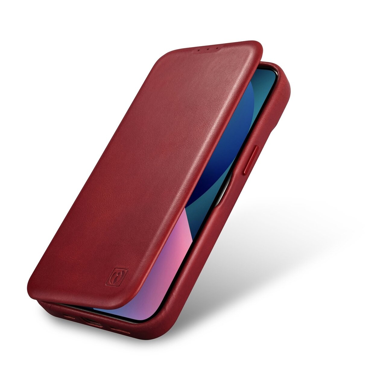 iCarer CE Oil Wax Premium Folio-iPhone 14 Plus Magnetisk flip MagSafe Etui Red (AKI14220707-RD)