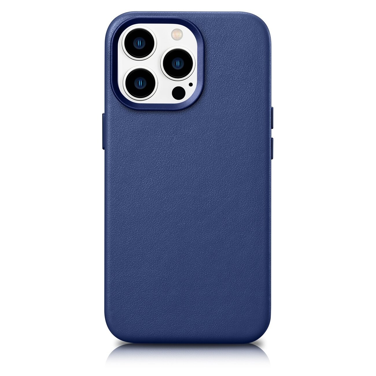 iCarer Leather Case for iPhone 14 Pro Max, Blue (WMI14220708-BU) (MagSafe Compatible)