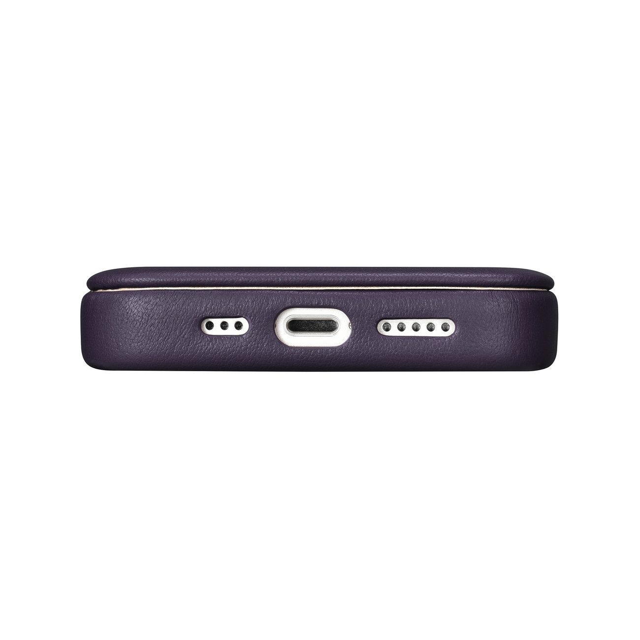 iCarer CE Folio-etui i læder til iPhone 14 Plus, Magnetisk, MagSafe, Mørk lilla (WMI14220715-DP)