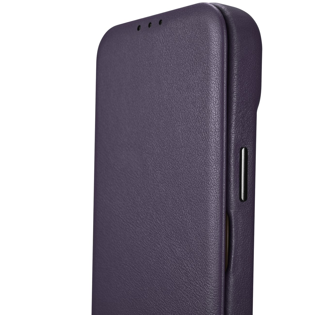 iCarer CE Folio-etui i læder til iPhone 14 Plus, Magnetisk, MagSafe, Mørk lilla (WMI14220715-DP)