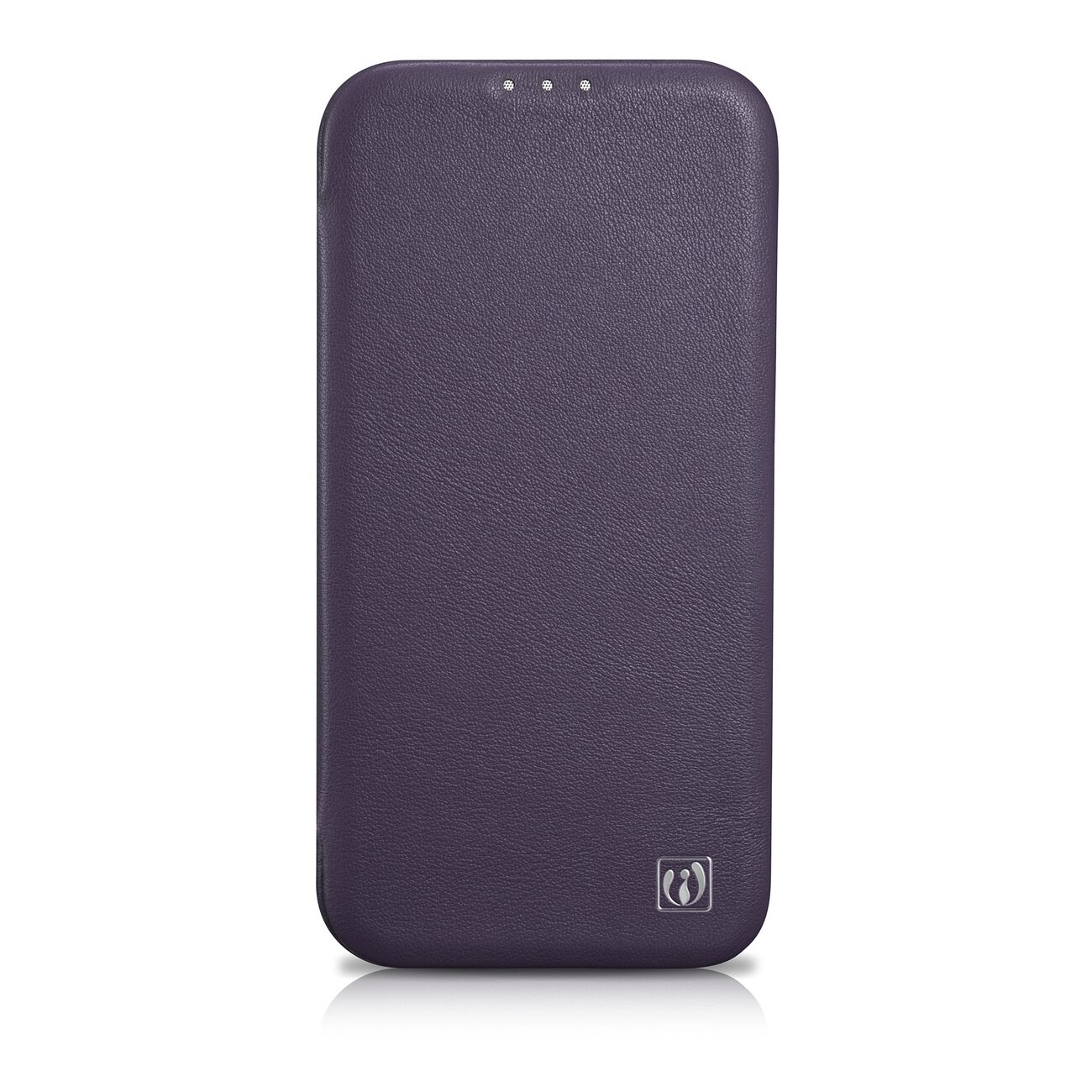 iCarer CE Folio-etui i læder til iPhone 14 Plus, Magnetisk, MagSafe, Mørk lilla (WMI14220715-DP)
