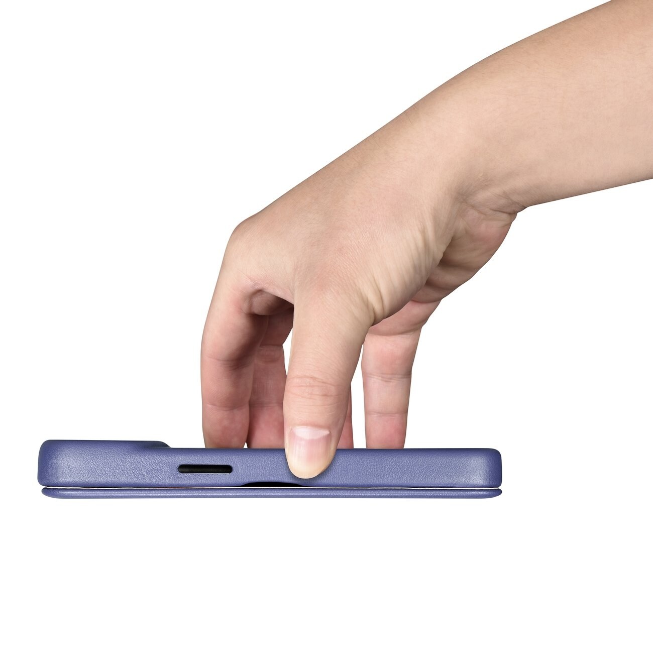 iCarer CE Premium Magnetisk Folio-etui til iPhone 14 Plus i lys lilla læder (WMI14220715-LP)