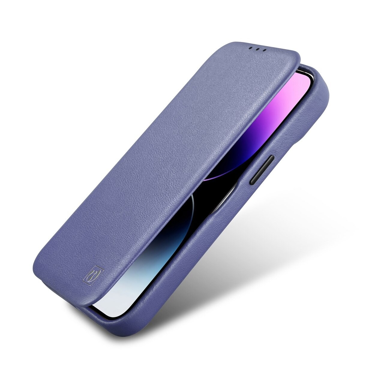 iCarer CE Premium Magnetisk Folio-etui til iPhone 14 Plus i lys lilla læder (WMI14220715-LP)