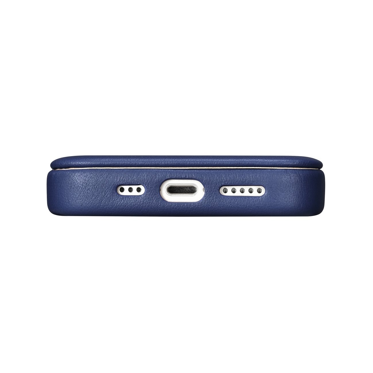 iCarer CE Premium Folio-etui i skinn iPhone 14 Plus Magnetisk flip MagSafe Blue (WMI14220715-BU)