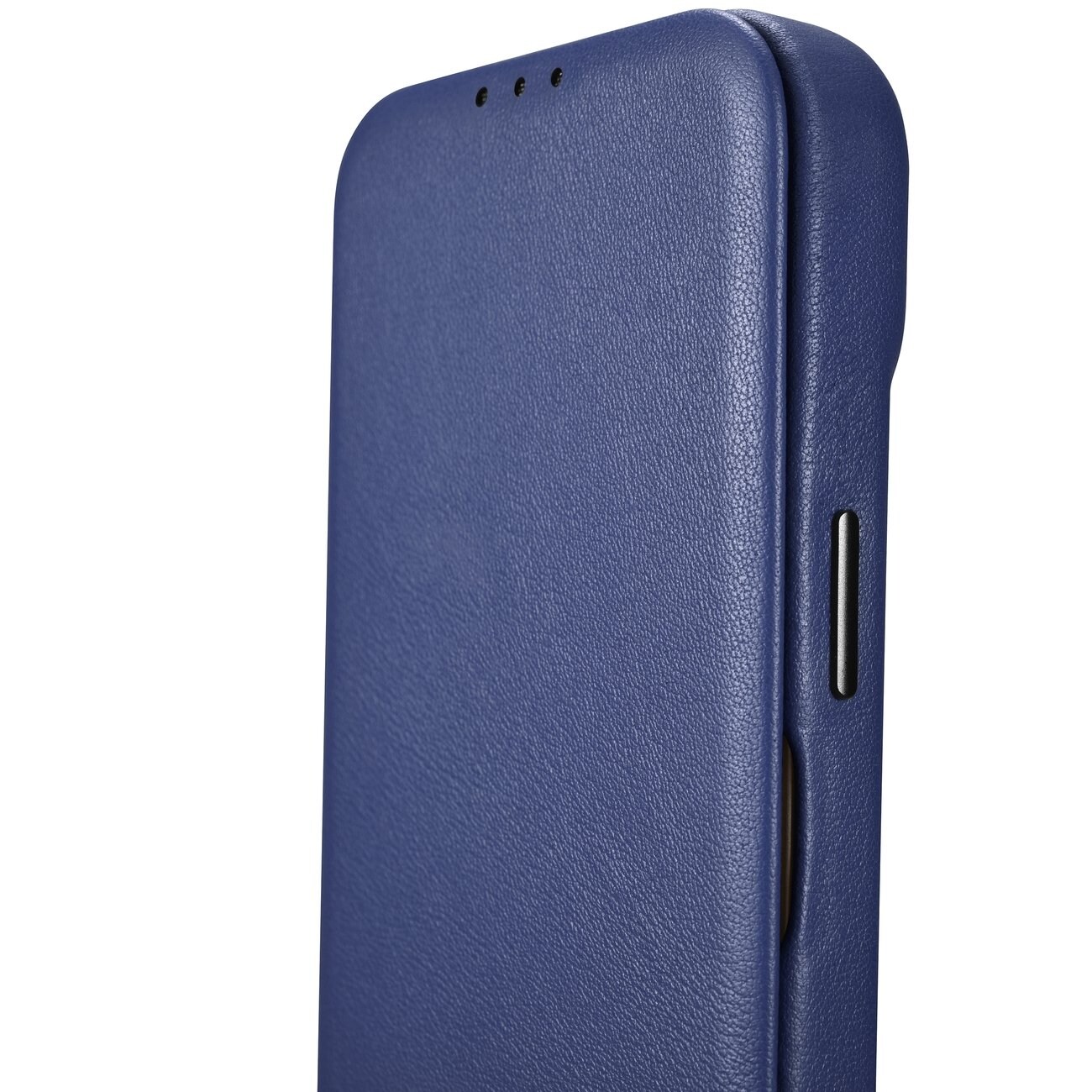iCarer CE Premium Folio-etui i skinn iPhone 14 Plus Magnetisk flip MagSafe Blue (WMI14220715-BU)