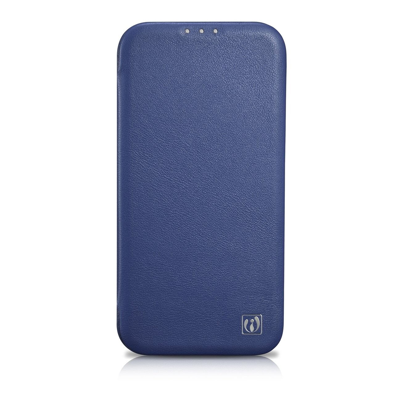 iCarer CE Premium Folio-etui i skinn iPhone 14 Plus Magnetisk flip MagSafe Blue (WMI14220715-BU)