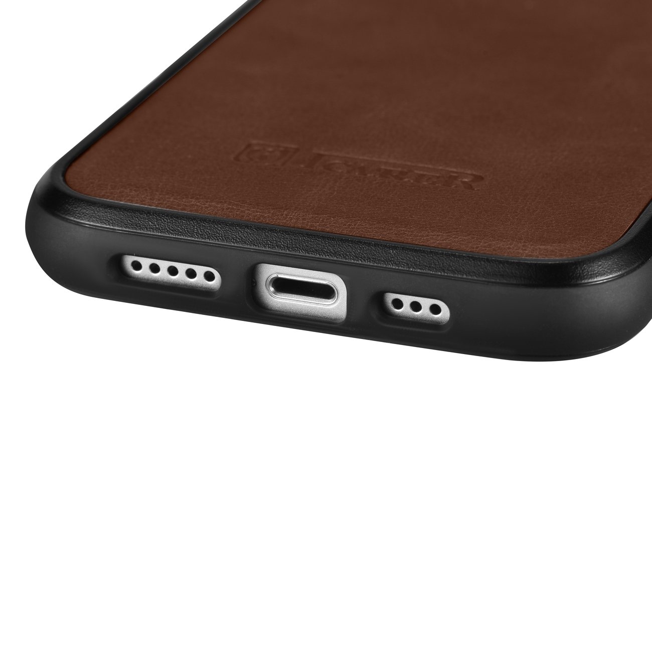 iCarer læretui i ekte lær med oljevoks for iPhone 14 Plus (MagSafe-kompatibel) Brun (WMI14220719-BN)