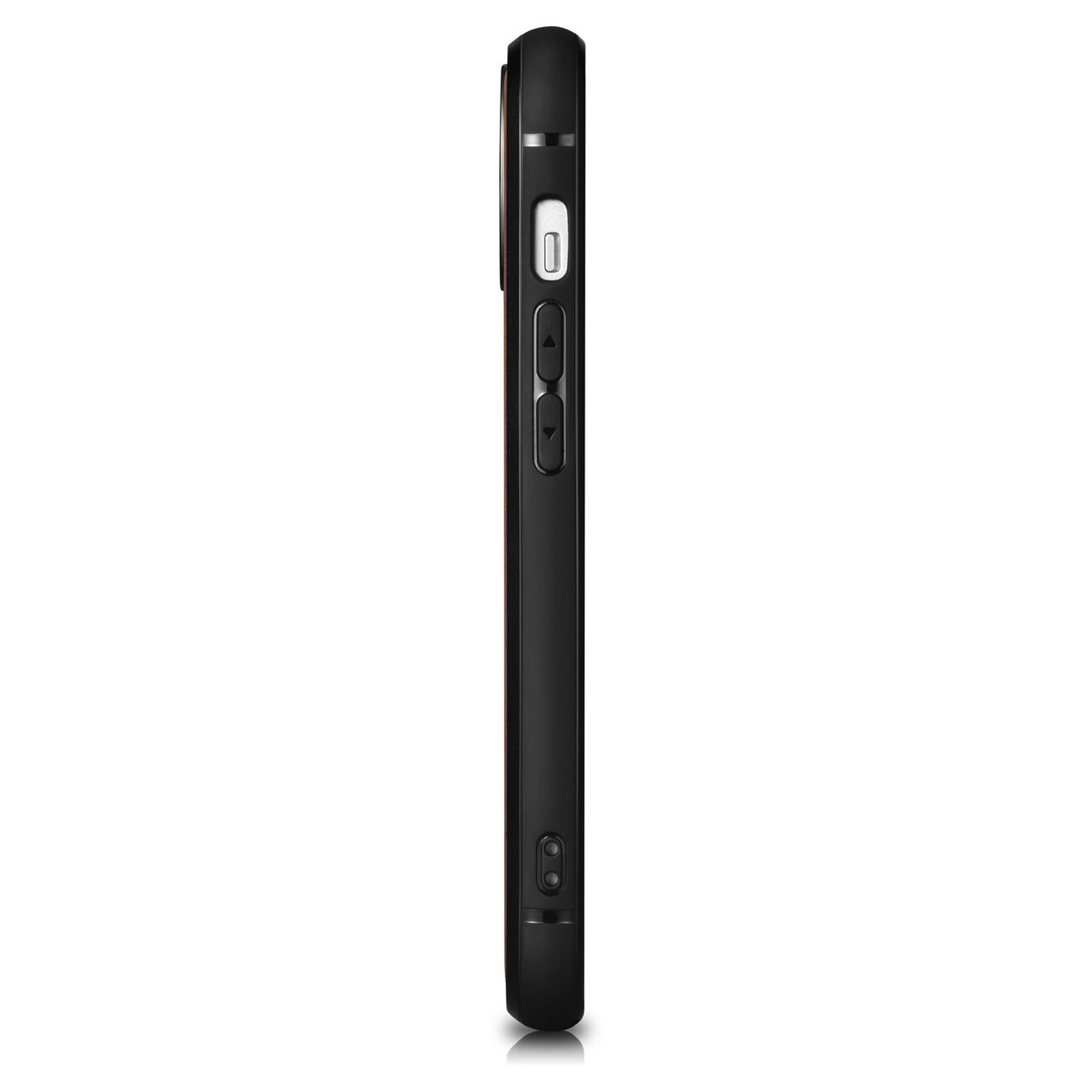 iCarer Leather Oil Wax-etui dekket med naturskinn for iPhone 14 Plus blå (WMI14220719-BU)