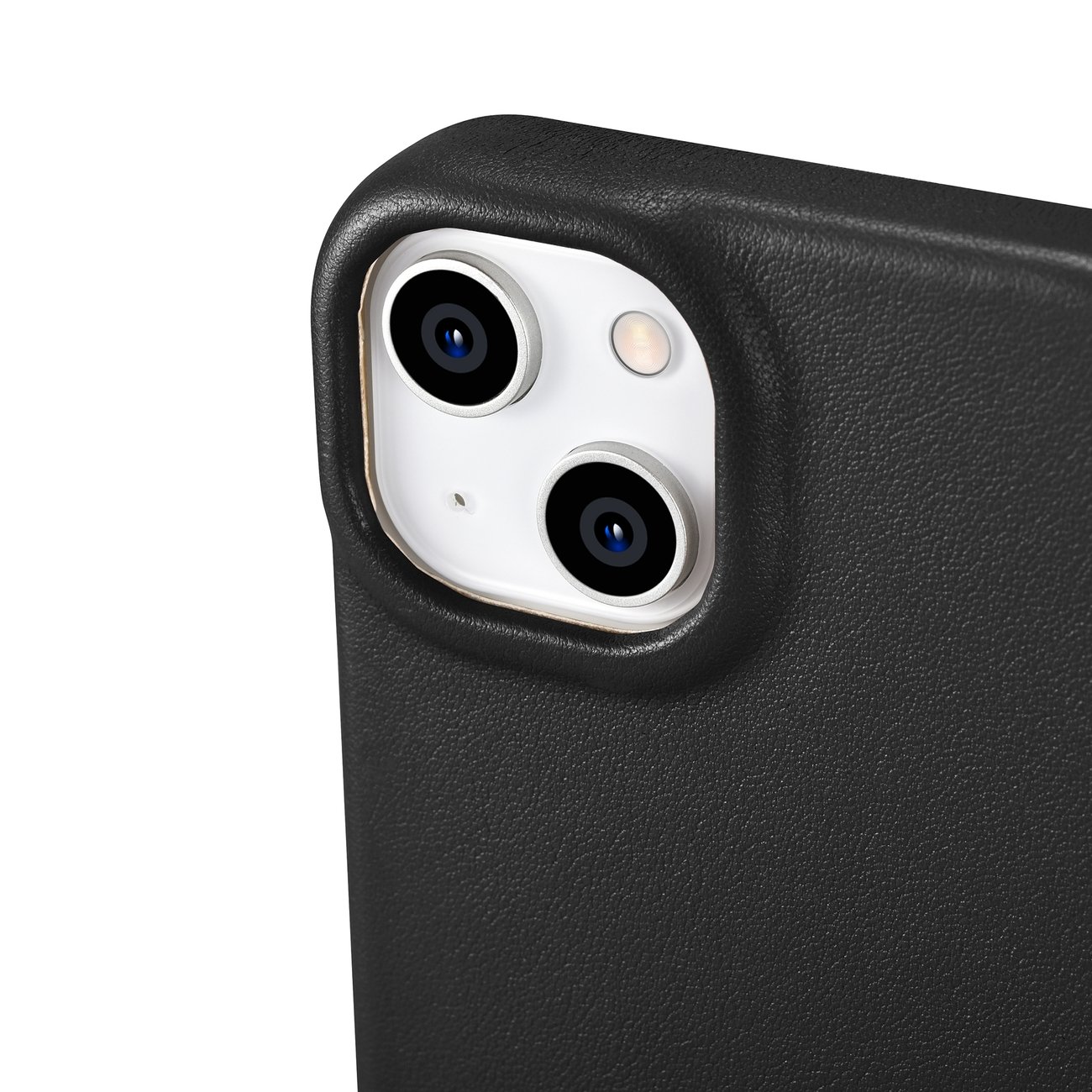 iCarer CE Premium Leather Folio Case for iPhone 14 Plus MagSafe - Black Magnetisk Flip Case