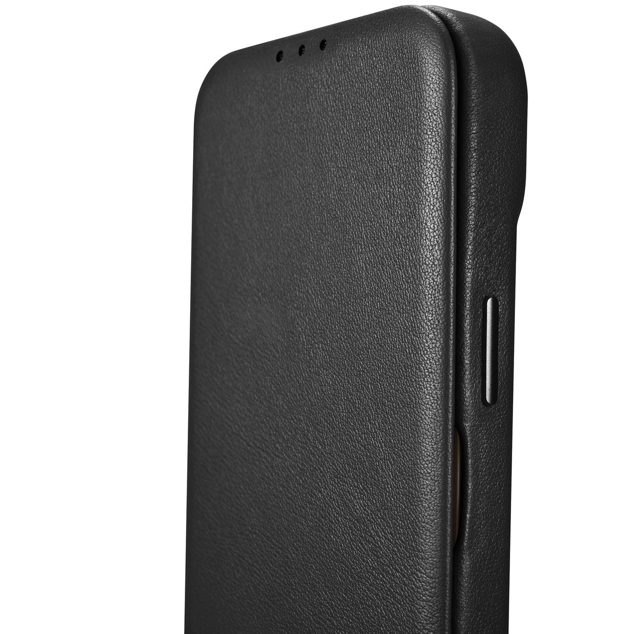 iCarer CE Premium Leather Folio Case for iPhone 14 Plus MagSafe - Black Magnetisk Flip Case