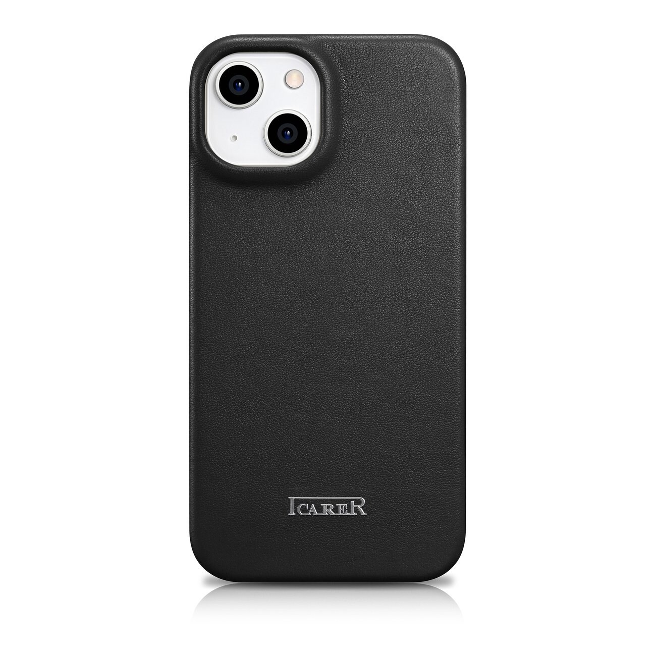iCarer CE Premium Leather Folio Case for iPhone 14 Plus MagSafe - Black Magnetisk Flip Case