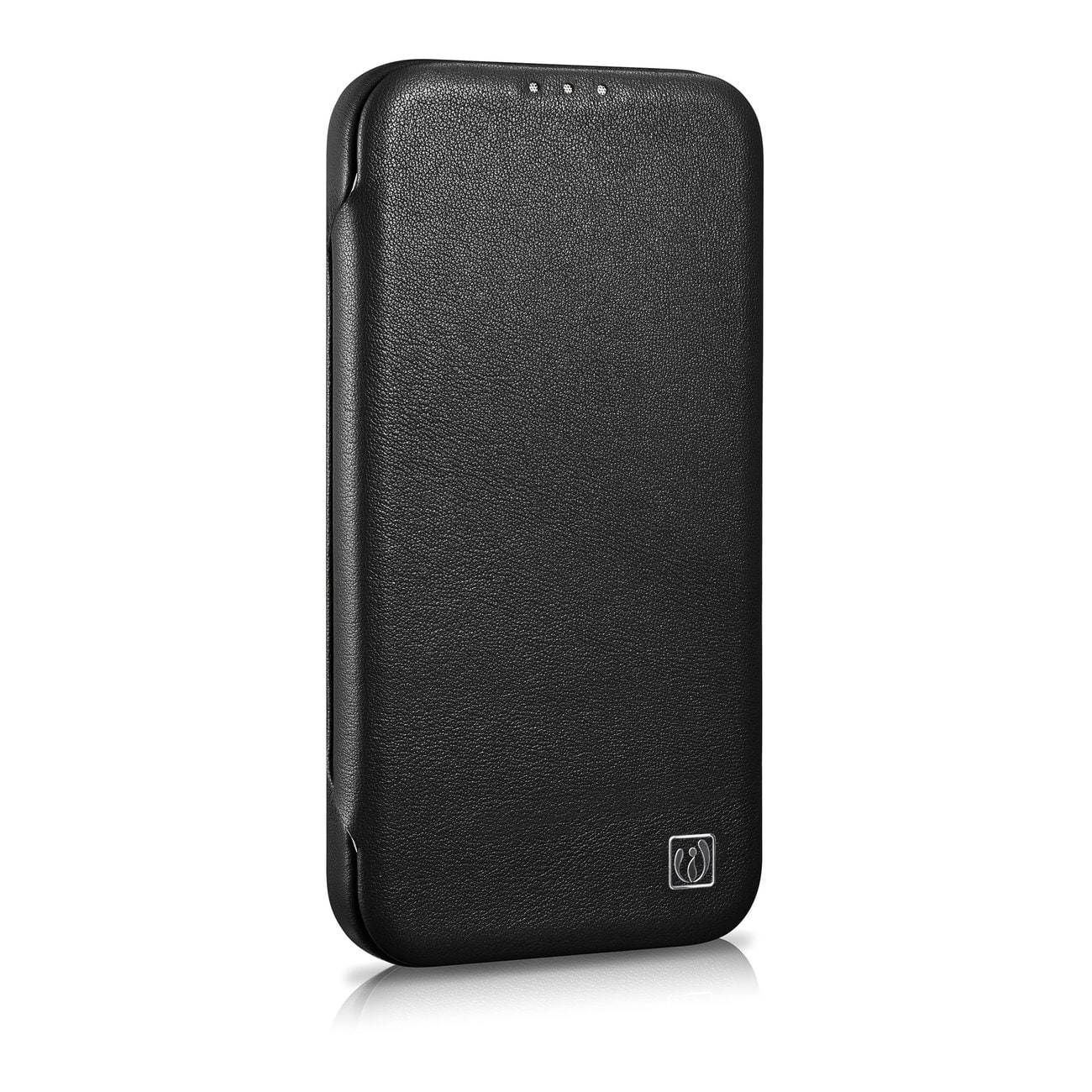 iCarer CE Premium Leather Folio Case for iPhone 14 Plus MagSafe - Black Magnetisk Flip Case