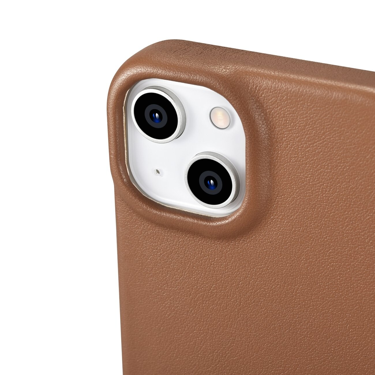 iCarer CE Premium Magnetisk folio-etui i lær til iPhone 14 Plus MagSafe Brown (WMI14220715-BN)