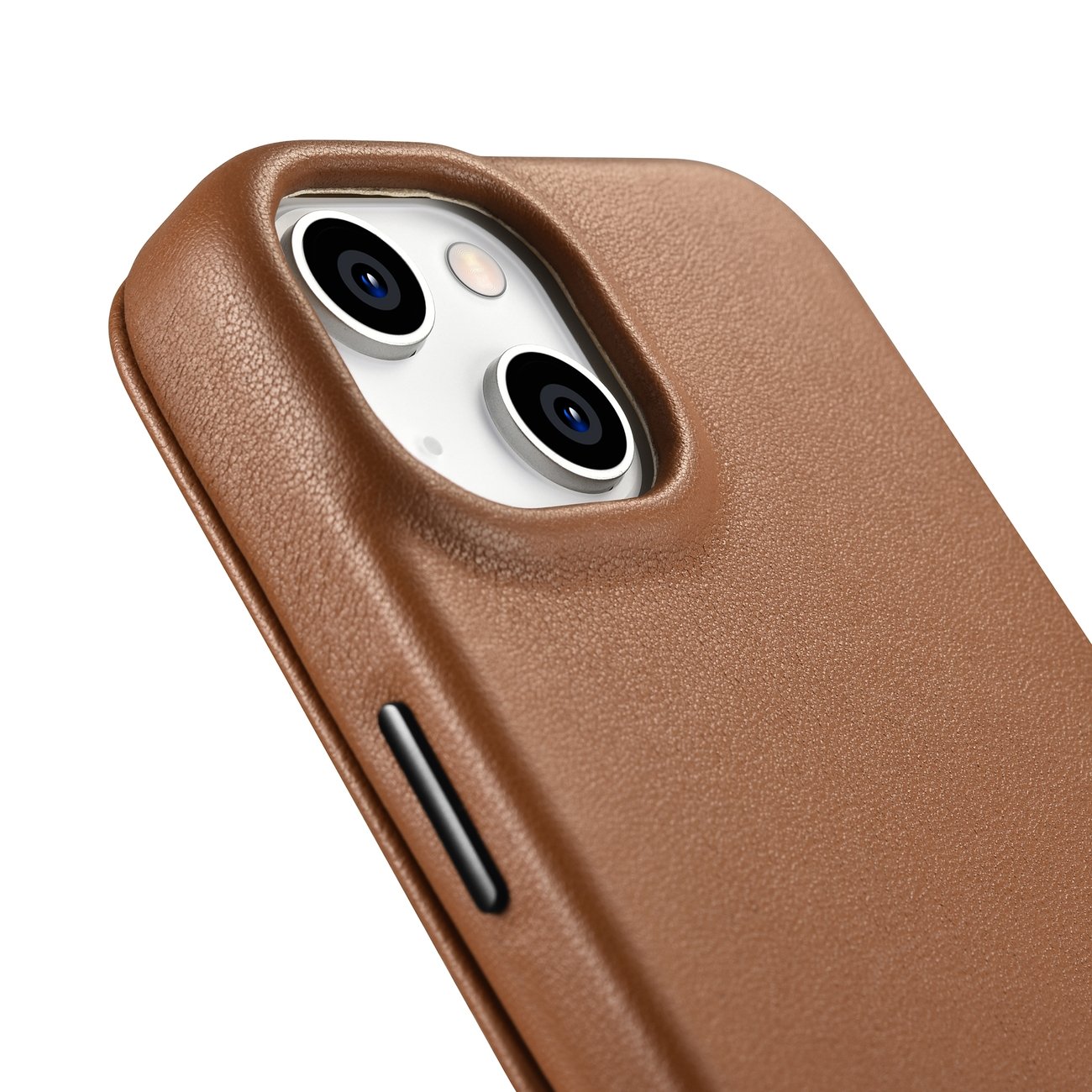 iCarer CE Premium Magnetisk folio-etui i lær til iPhone 14 Plus MagSafe Brown (WMI14220715-BN)