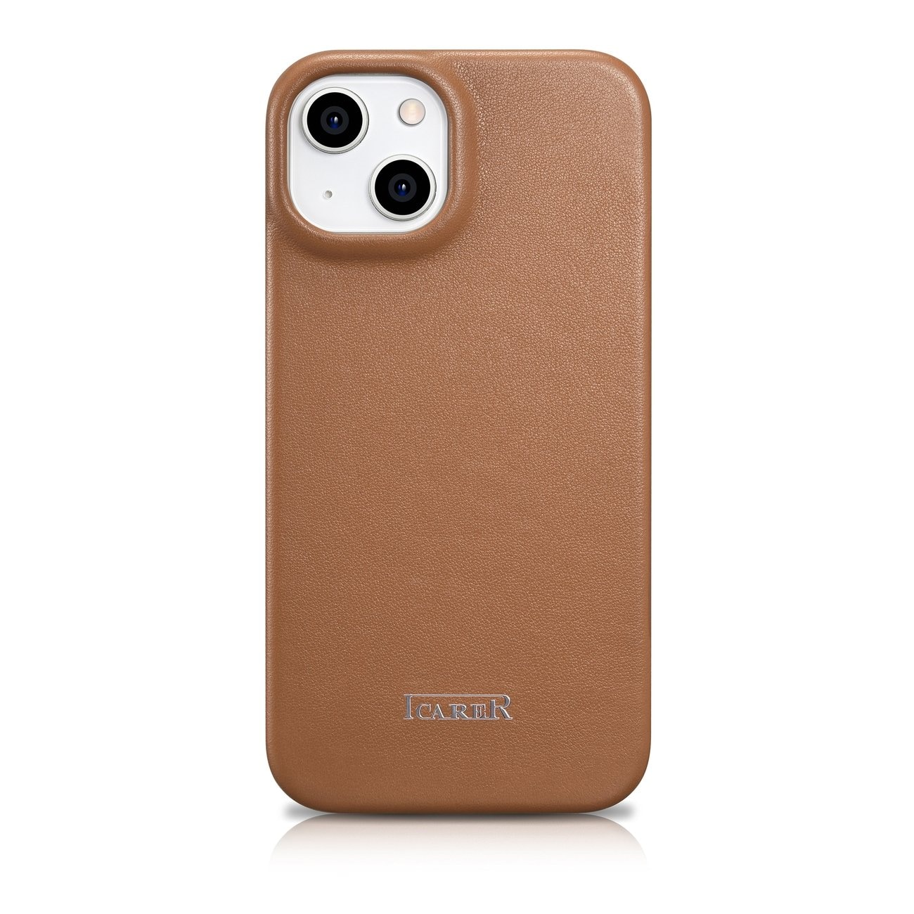 iCarer CE Premium Magnetisk folio-etui i lær til iPhone 14 Plus MagSafe Brown (WMI14220715-BN)