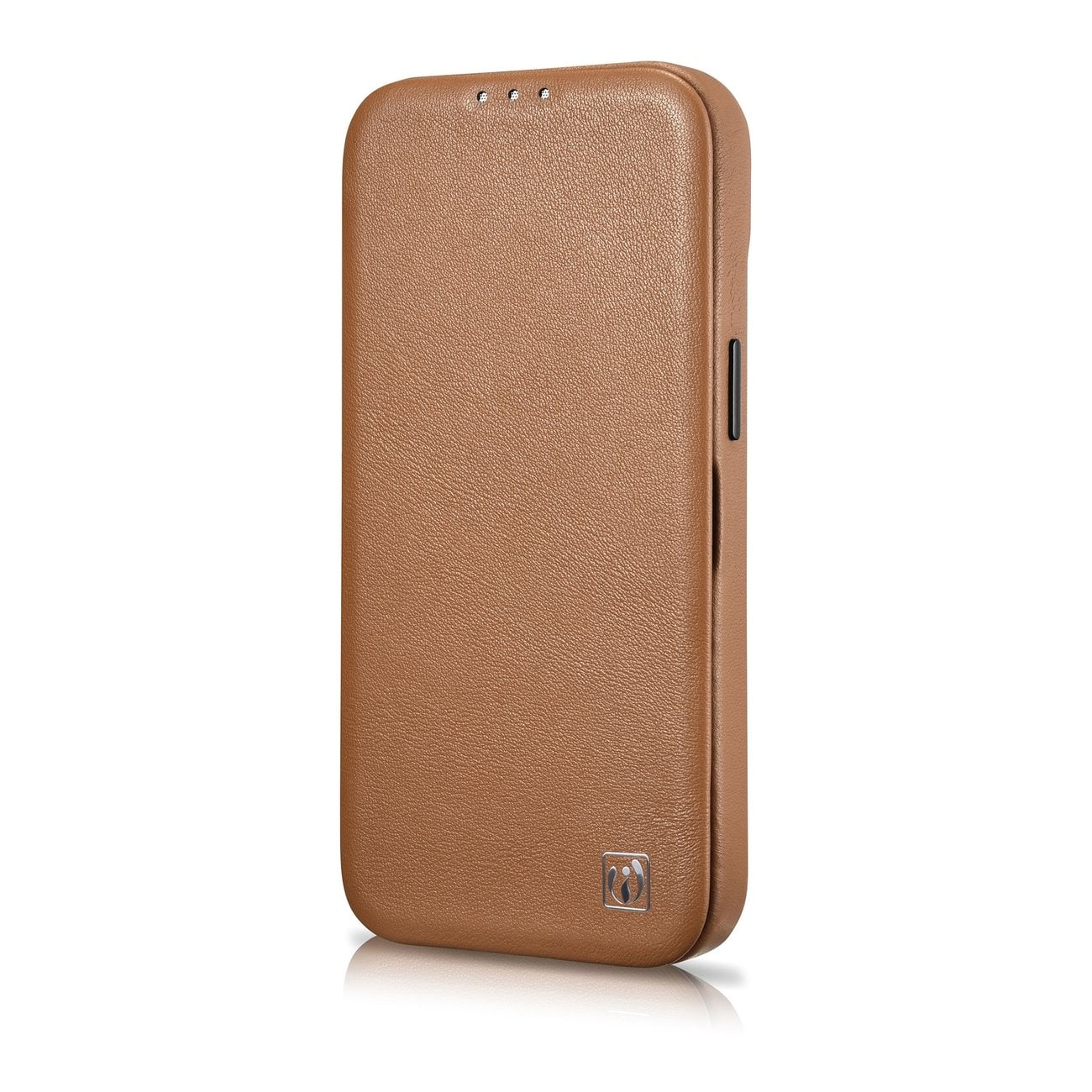 iCarer CE Premium Magnetisk folio-etui i lær til iPhone 14 Plus MagSafe Brown (WMI14220715-BN)