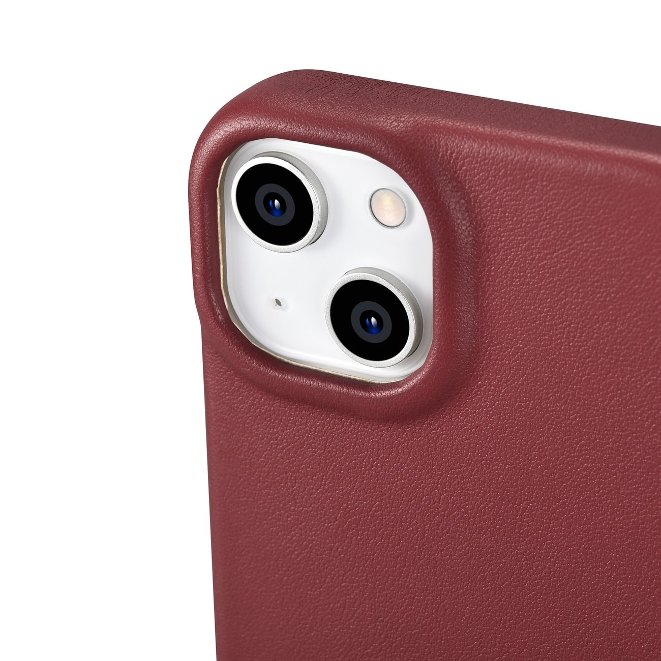 iCarer CE Premium Folio iPhone 14 Plus Magnetisk flip-etui i skinn MagSafe Red (WMI14220715-RD)