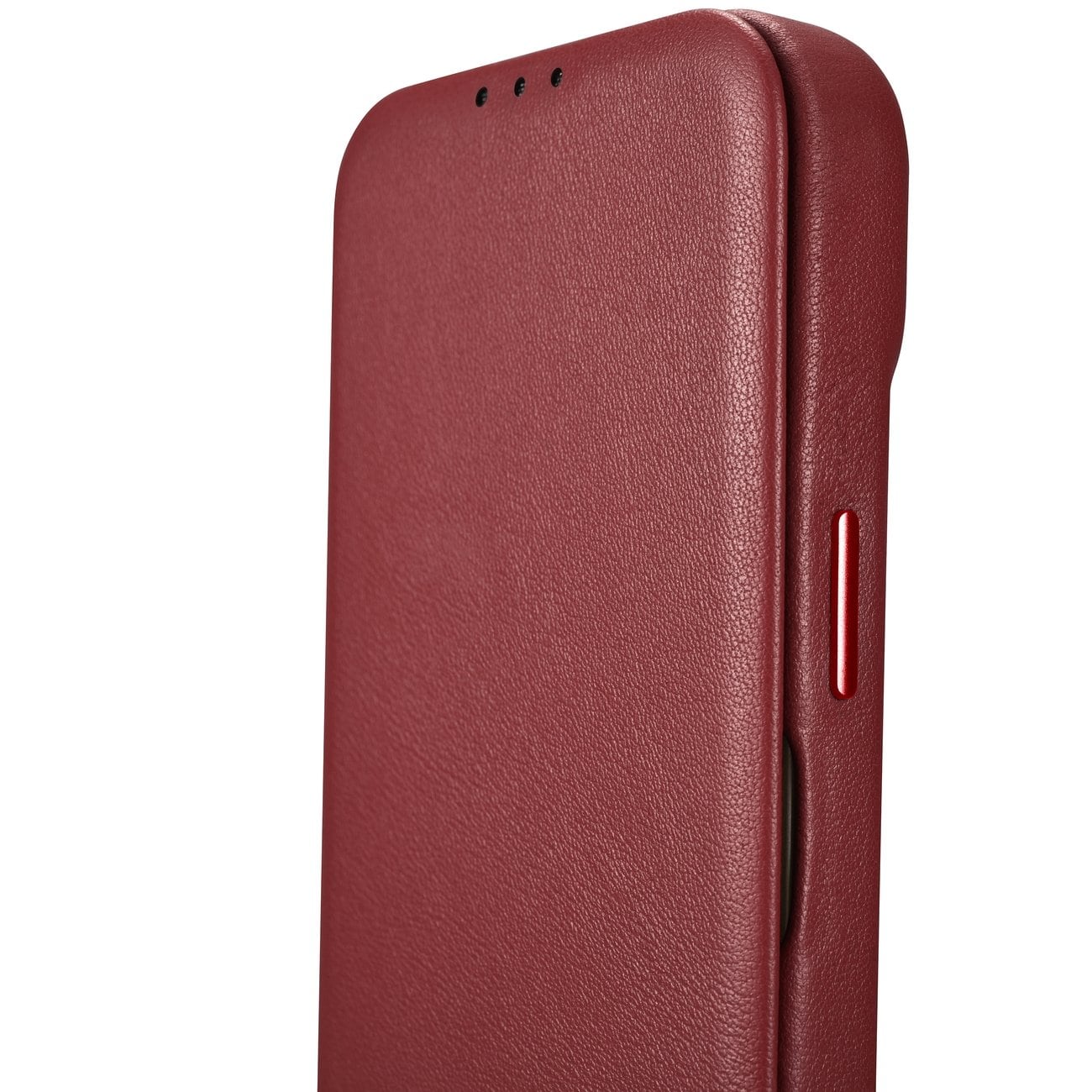 iCarer CE Premium Folio iPhone 14 Plus Magnetisk flip-etui i skinn MagSafe Red (WMI14220715-RD)