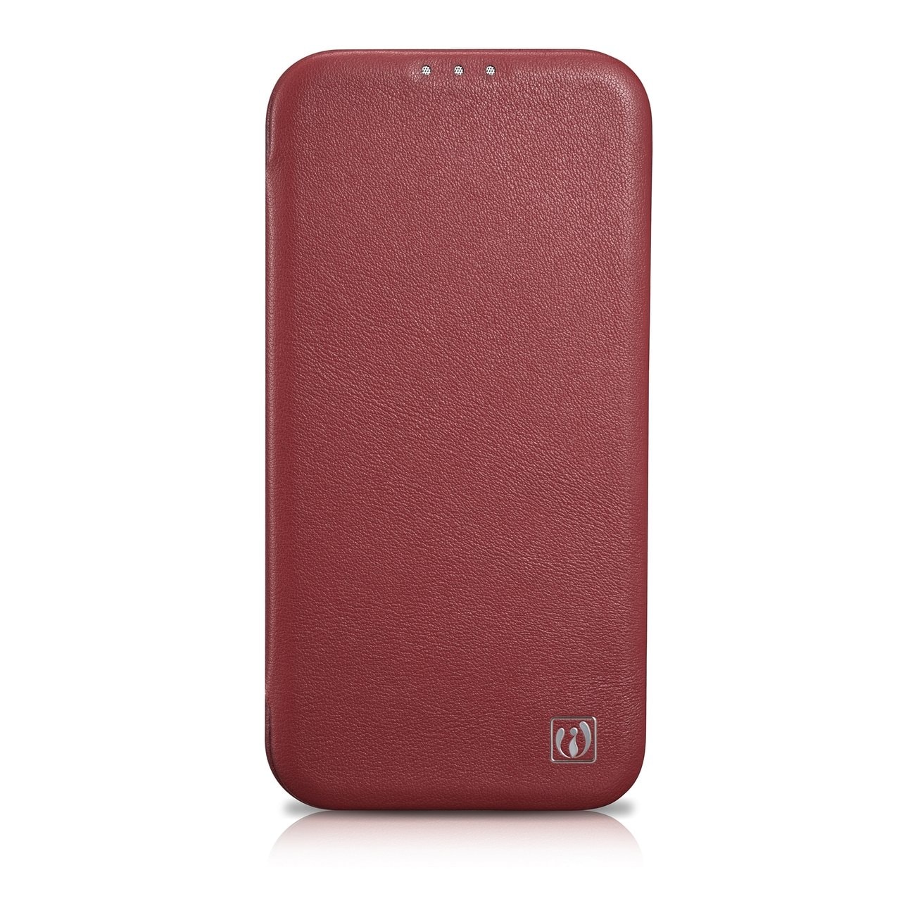 iCarer CE Premium Folio iPhone 14 Plus Magnetisk flip-etui i skinn MagSafe Red (WMI14220715-RD)