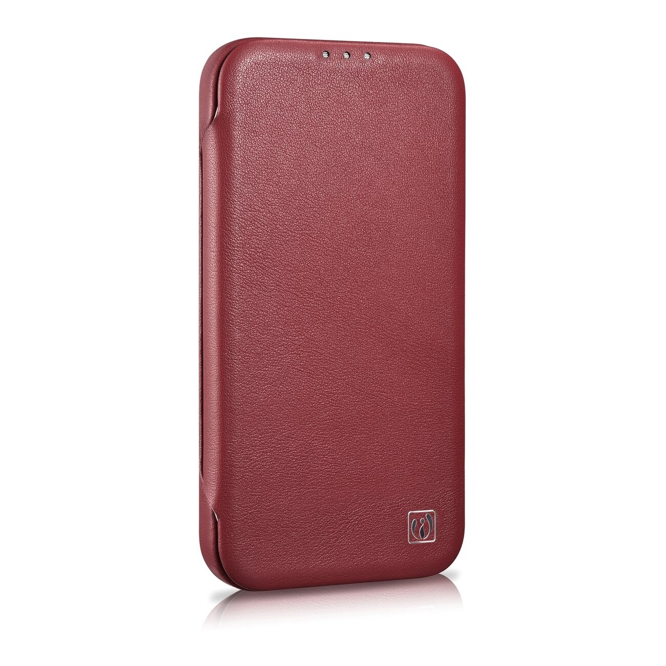 iCarer CE Premium Folio iPhone 14 Plus Magnetisk flip-etui i skinn MagSafe Red (WMI14220715-RD)