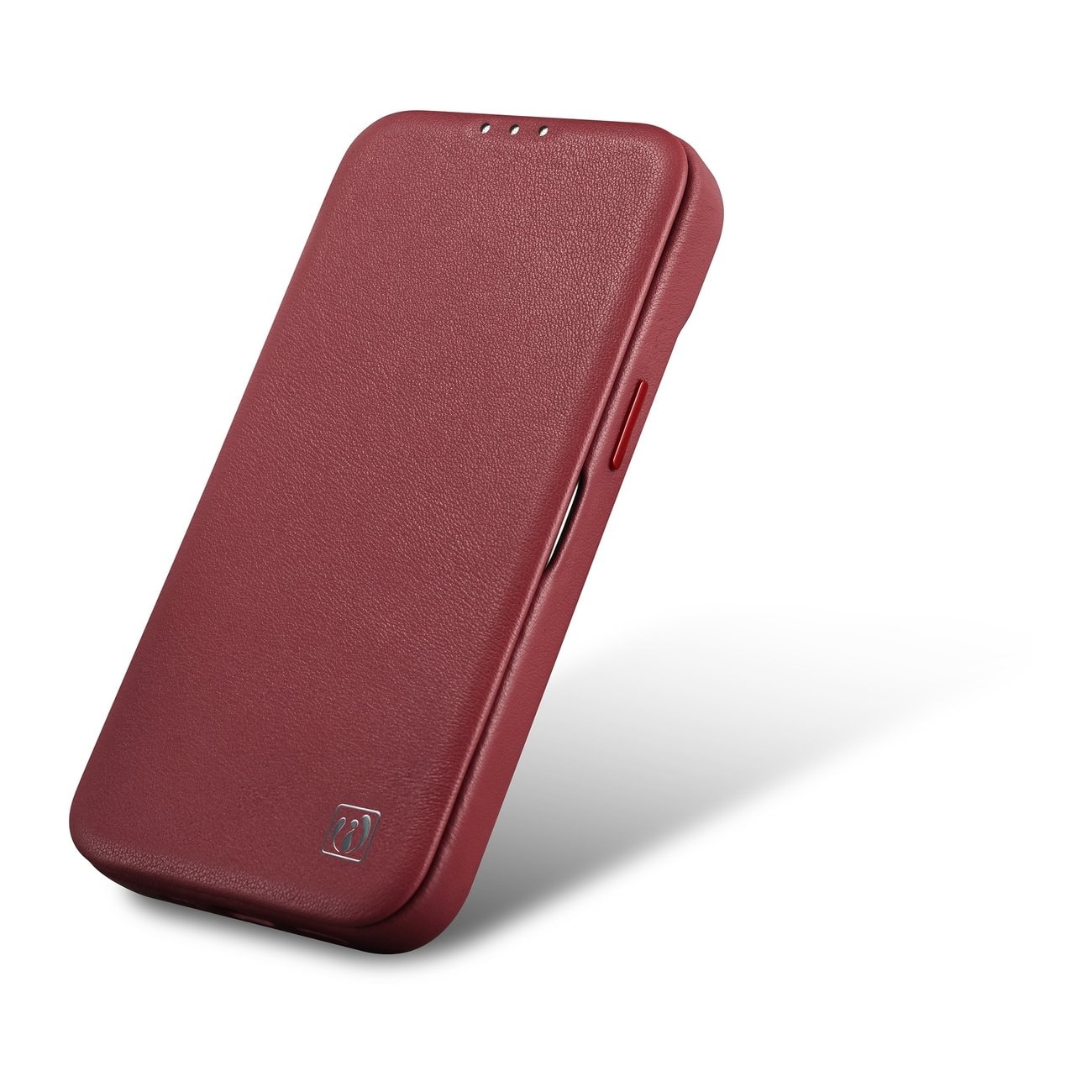 iCarer CE Premium Folio iPhone 14 Plus Magnetisk flip-etui i skinn MagSafe Red (WMI14220715-RD)