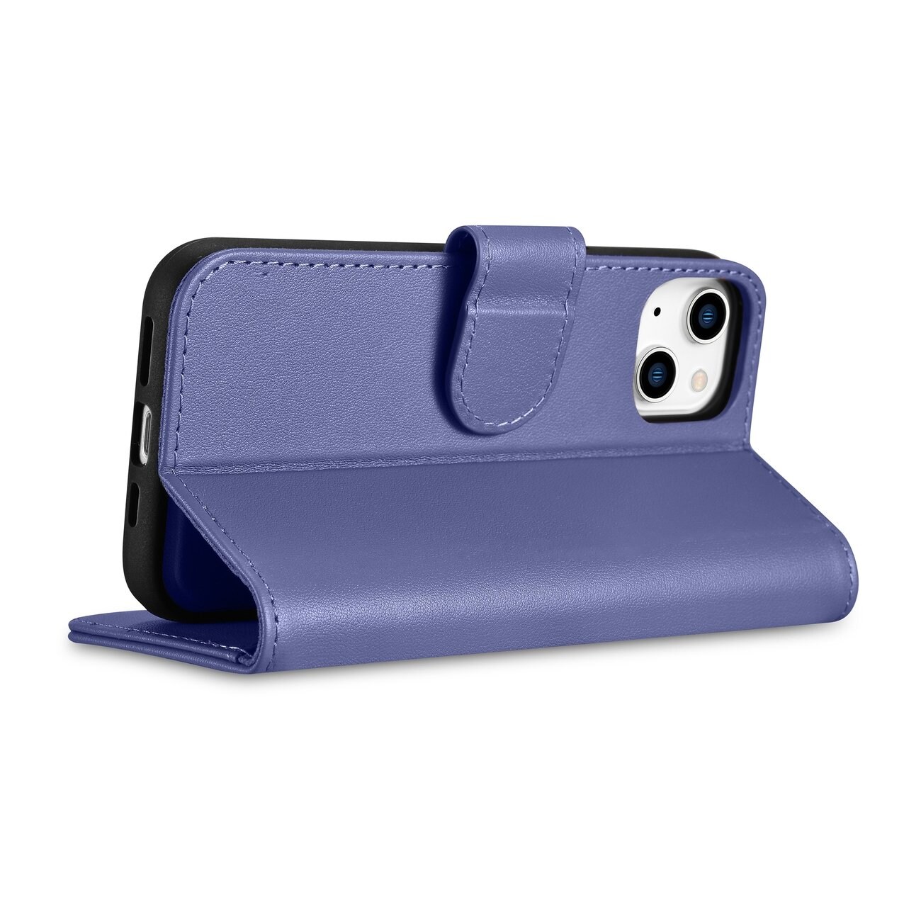 iCarer 2in1 lommebokdeksel iPhone 14 Plus Anti-RFID flip-etui skinn lys lilla (WMI14220727-LP)