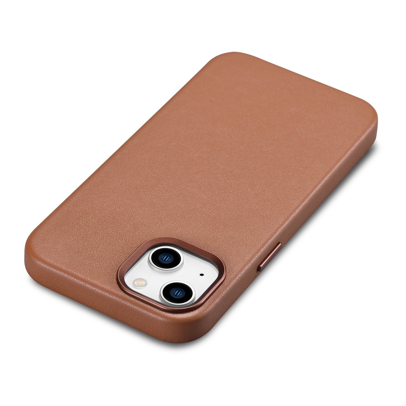iCarer Case lærdeksel for iPhone 14 Plus Brown (MagSafe-kompatibel)