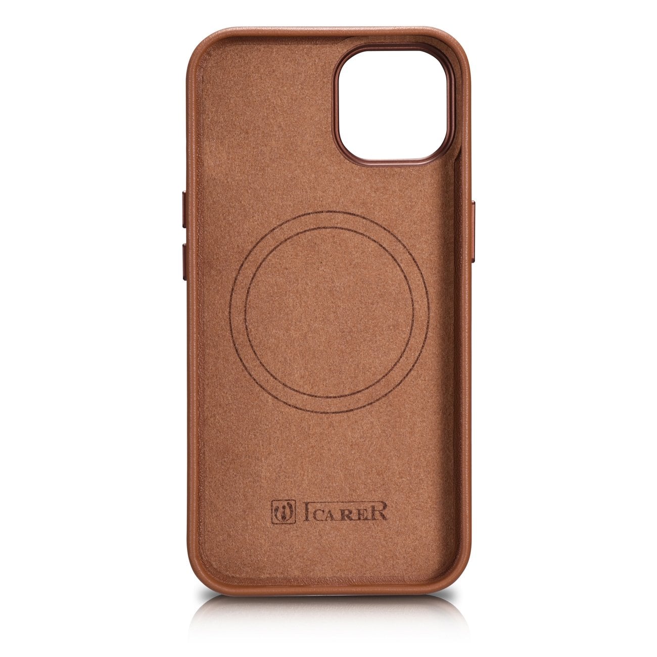 iCarer Case lærdeksel for iPhone 14 Plus Brown (MagSafe-kompatibel)