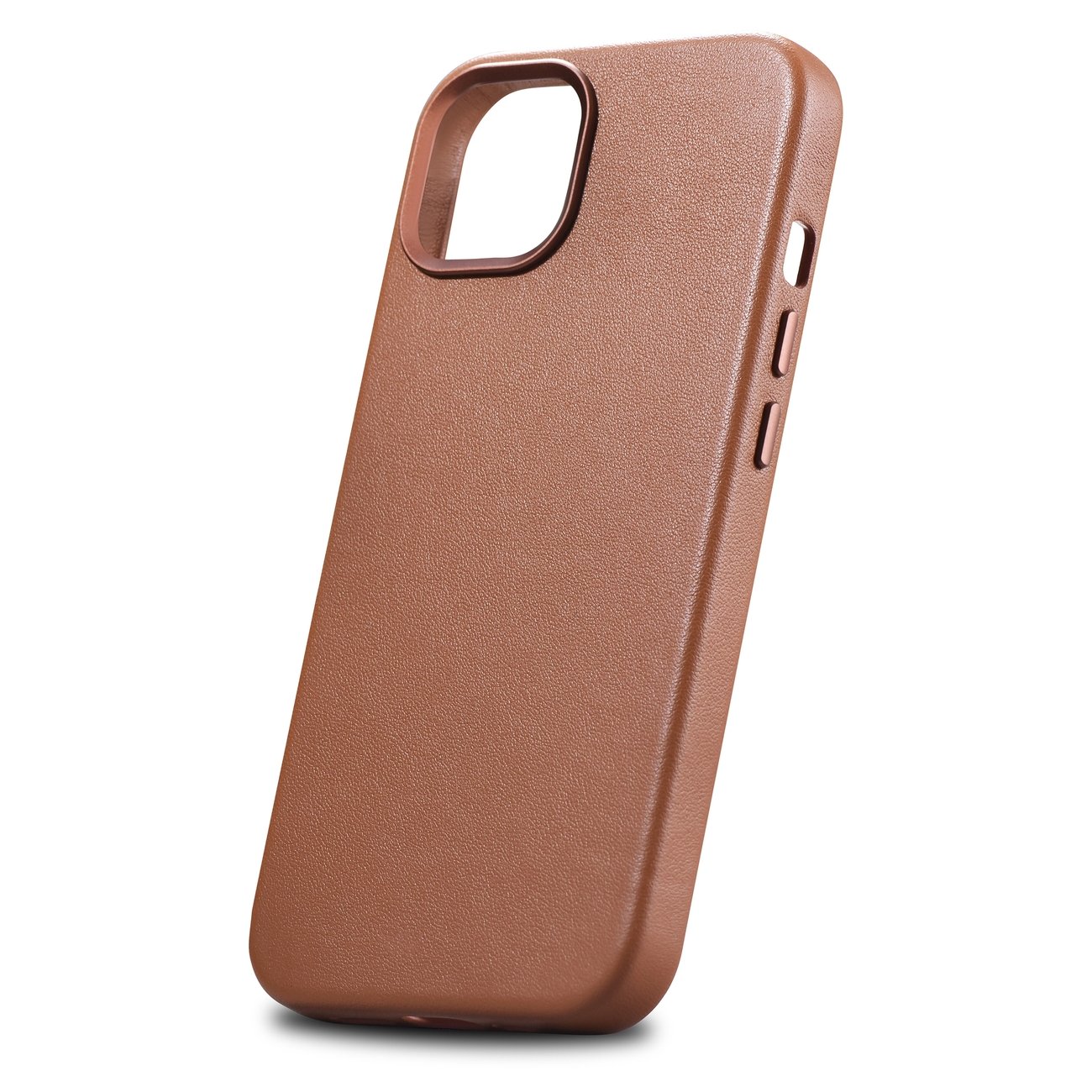 iCarer Case lærdeksel for iPhone 14 Plus Brown (MagSafe-kompatibel)