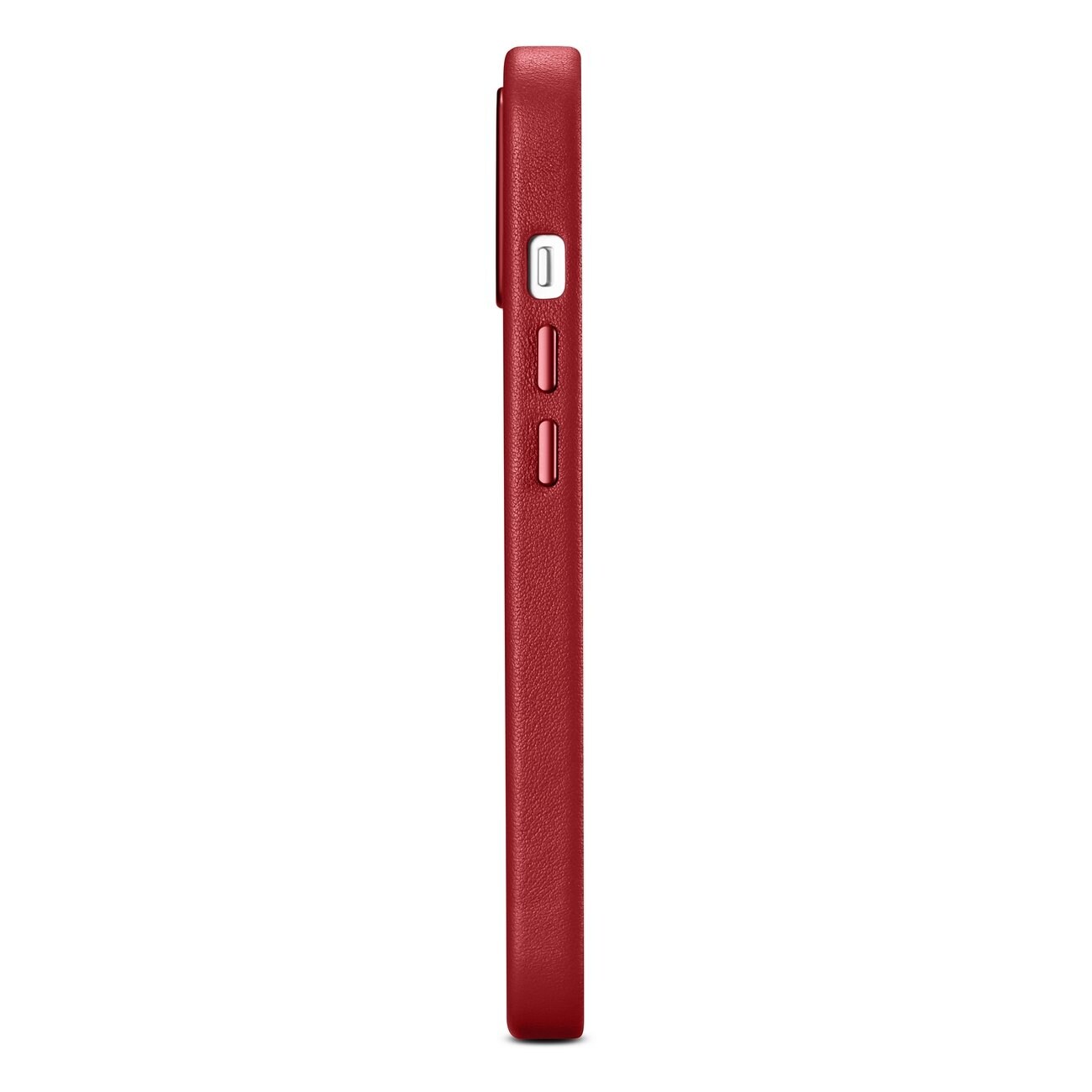 iCarer Case Skinnveske i naturskinn til iPhone 14 Plus rød (kompatibel med MagSafe)