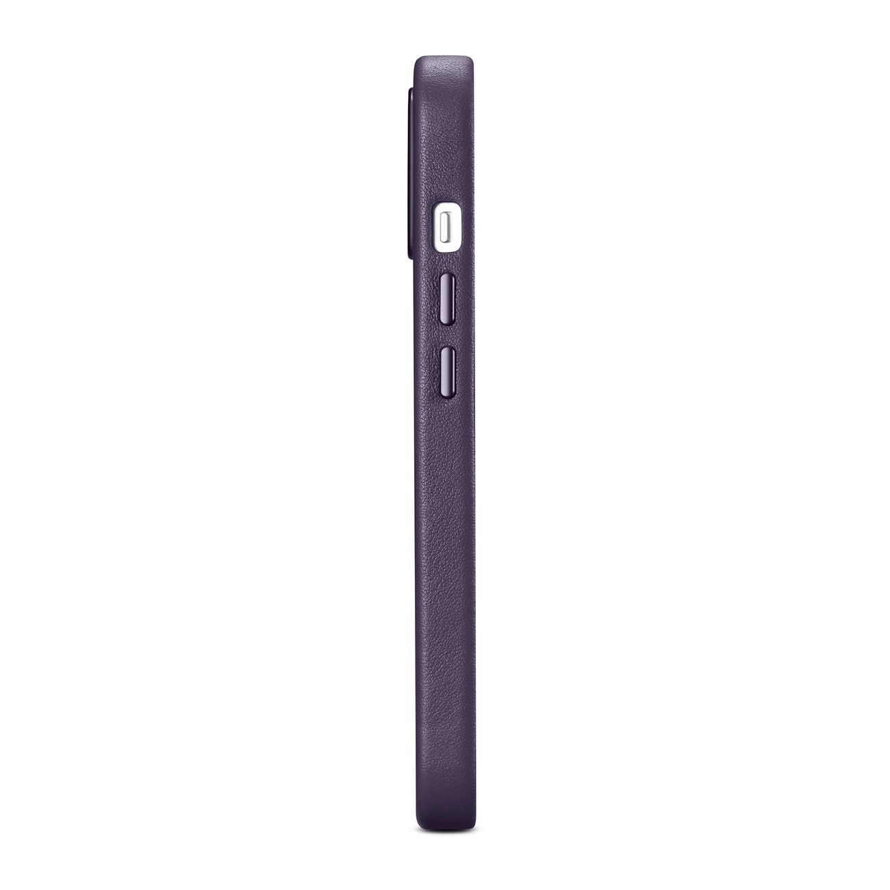 iCarer Case Leather Cover-etui for iPhone 14 Plus mørk lilla (MagSafe-kompatibel)