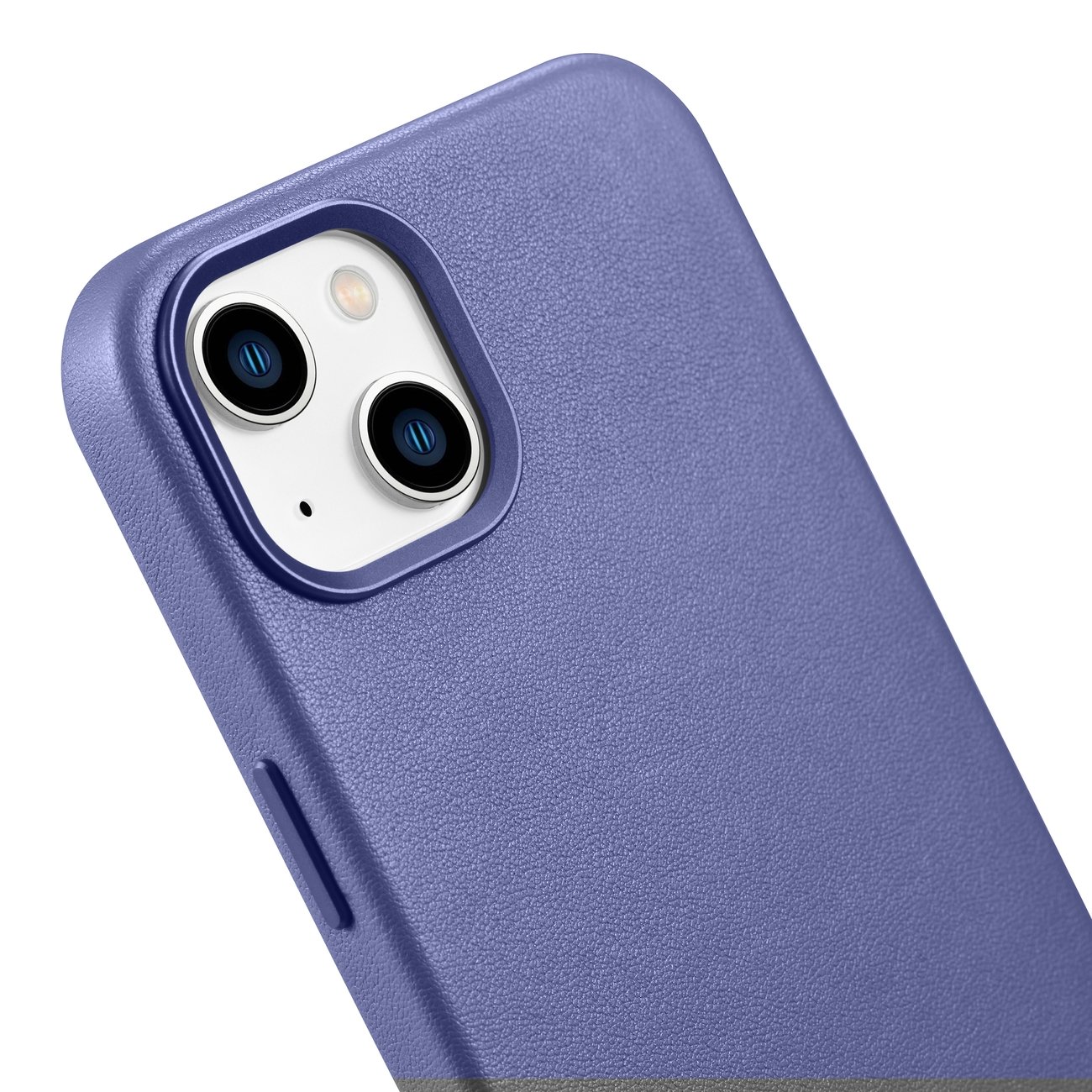 iCarer-etui i lærdeksel i ekte lær iPhone 14 Plus lys lilla (MagSafe-kompatibel)