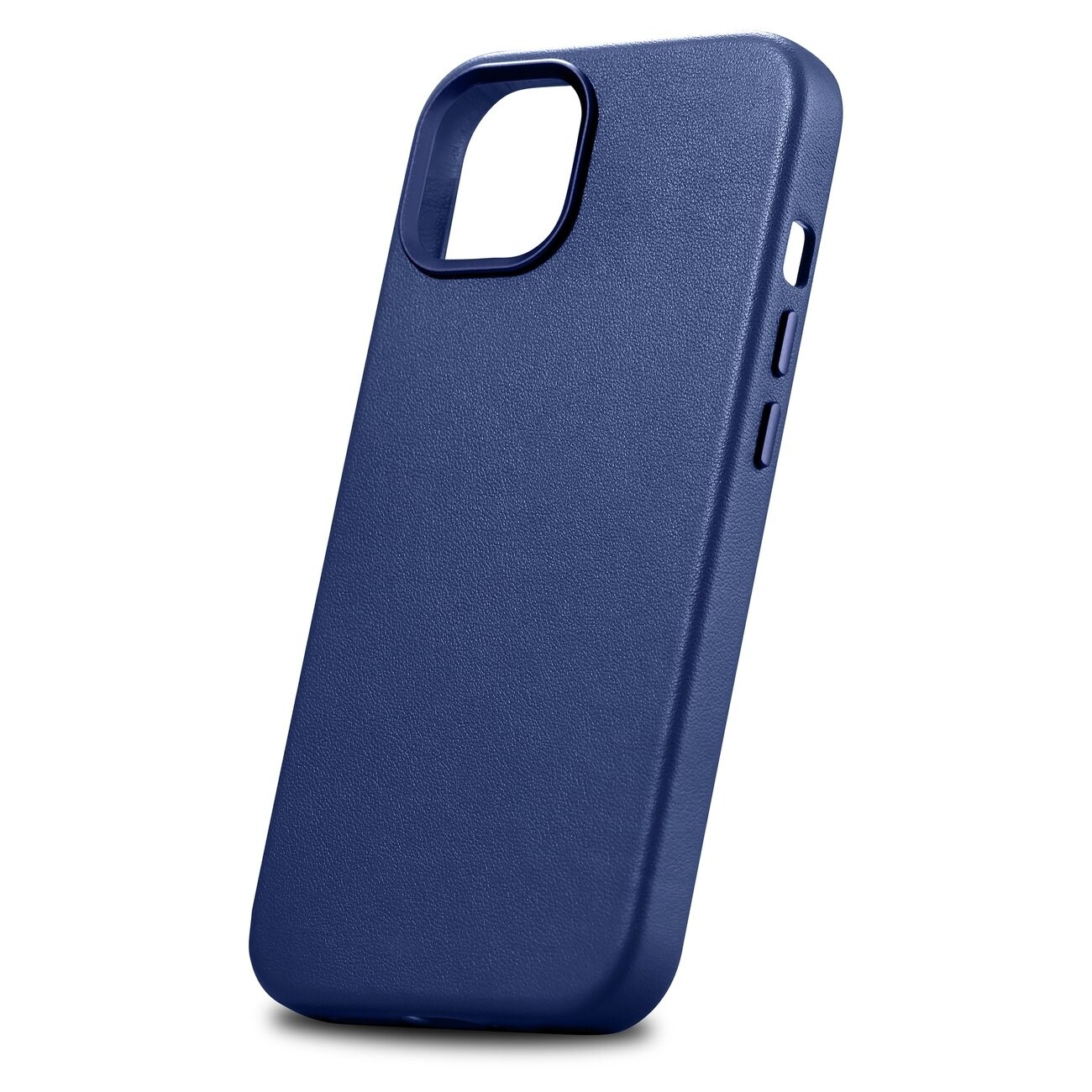 iCarer Case Leather cover for iPhone 14 Plus ekte lærveske blå (kompatibel med MagSafe)