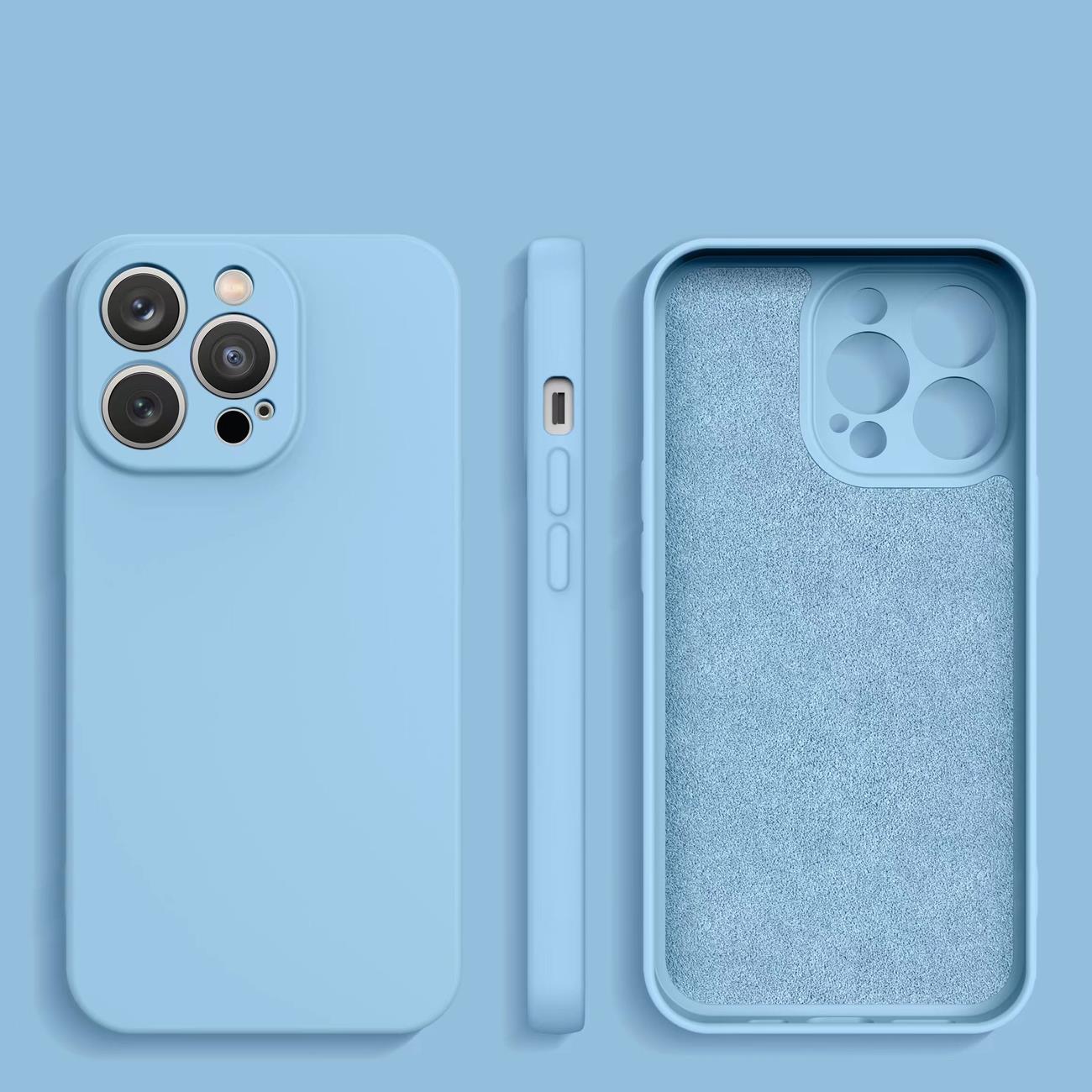 Silikonetui iPhone 14 Plus silikon deksel lyseblå