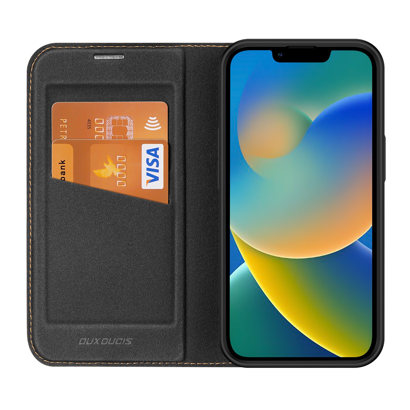 Dux Ducis Skin X2-etui for iPhone 14 Plus-etui med magnetisk klaff svart