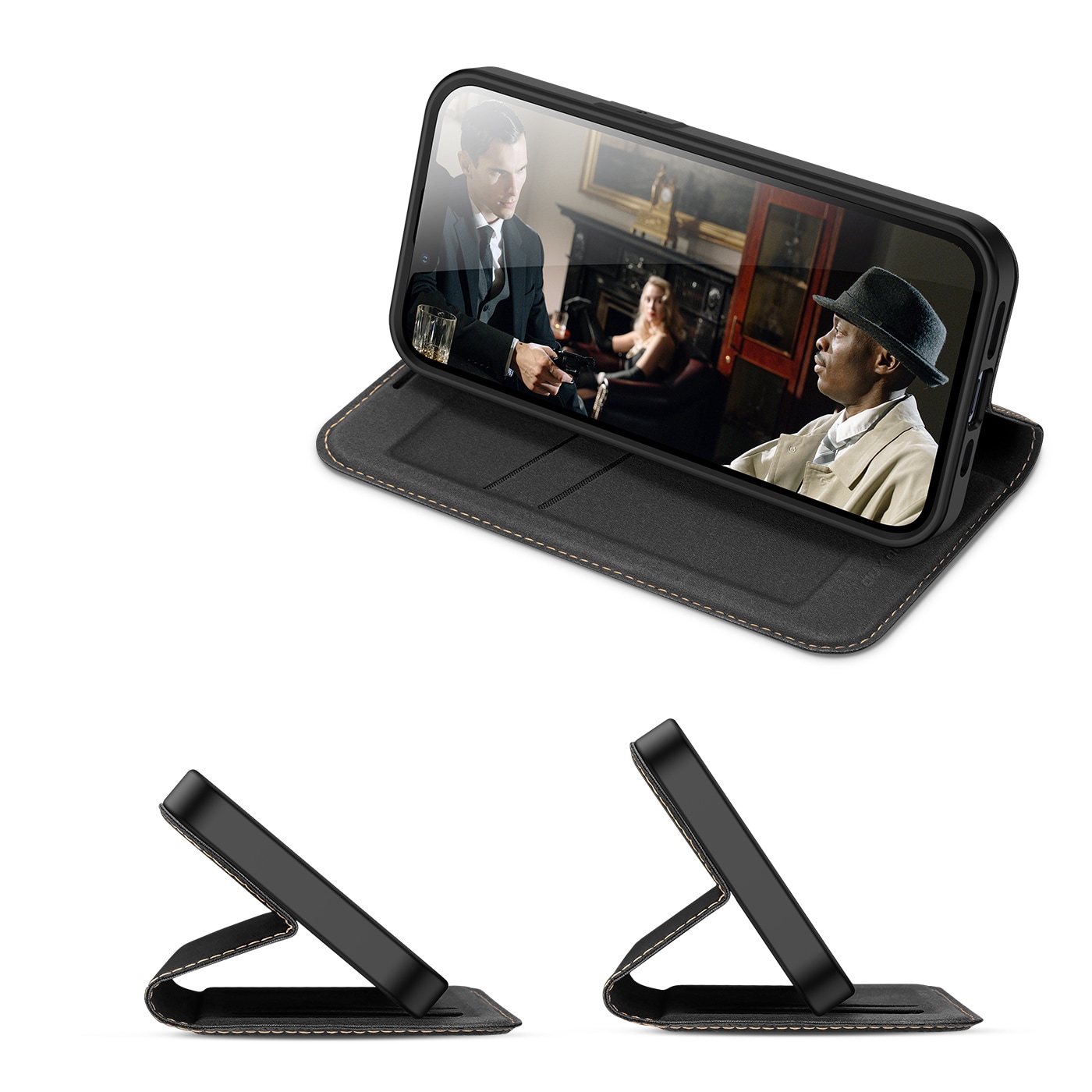 Dux Ducis Skin X2-etui for iPhone 14 Plus-etui med magnetisk klaff svart