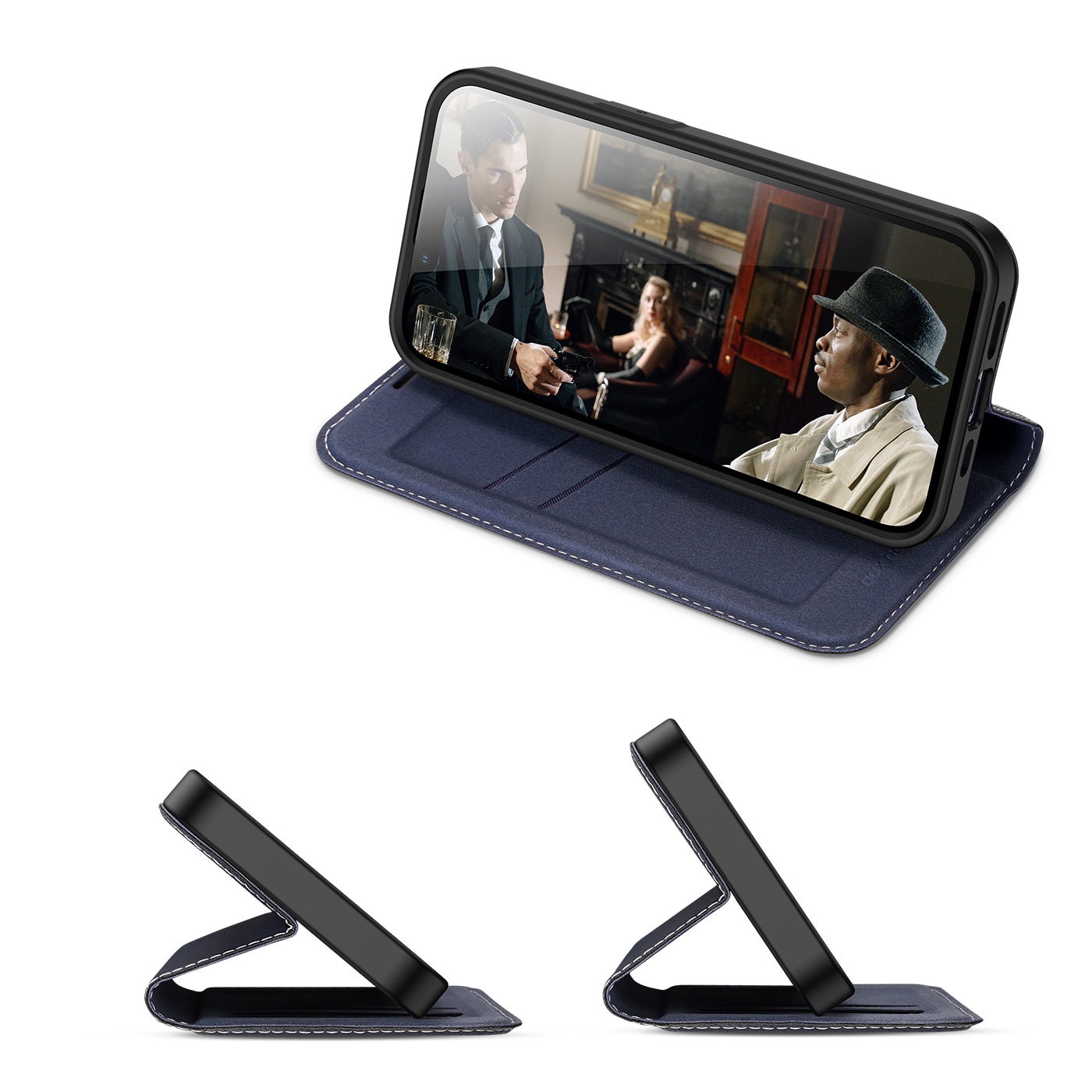 Dux Ducis Skin X2-etui til iPhone 14 Plus-etui med magnetisk klaff blå