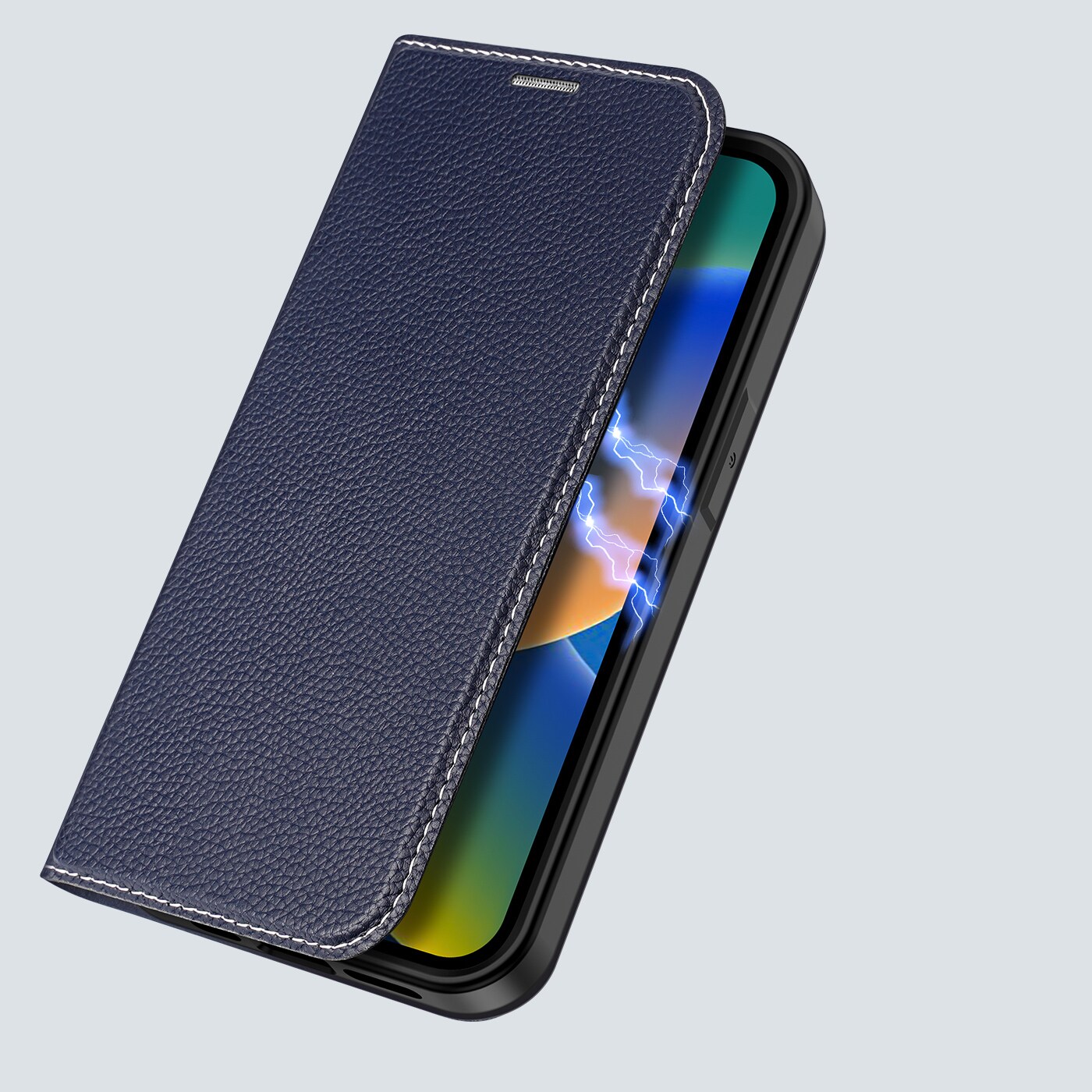 Dux Ducis Skin X2-etui til iPhone 14 Plus-etui med magnetisk klaff blå