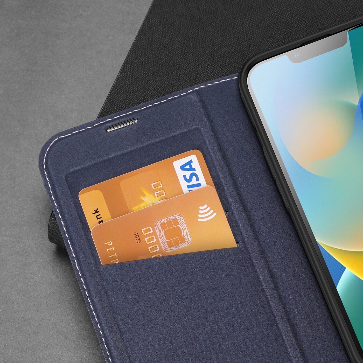 Dux Ducis Skin X2-etui til iPhone 14 Plus-etui med magnetisk klaff blå
